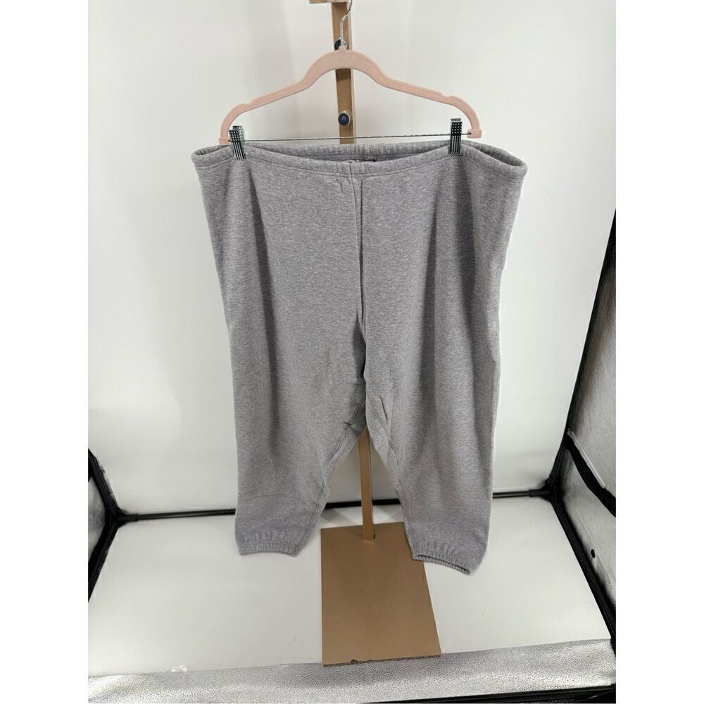 NWT SKIMS Cotton Fleece Jogger 3X Light Heather Gray Sweatpants 30.5 Inseam
